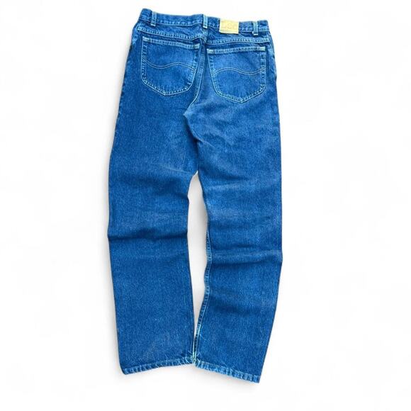 Vintage VTG 90’s Y2K Lee Dark Wash Straight Leg Jeans - Picture 1 of 8